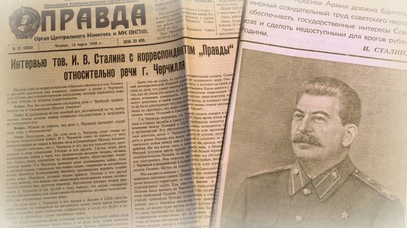 Interview with comrade. Stalin