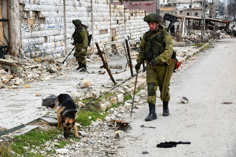 Russiske mineryddere uskadeliggjort i Aleppo 24 tusen eksplosive enheter