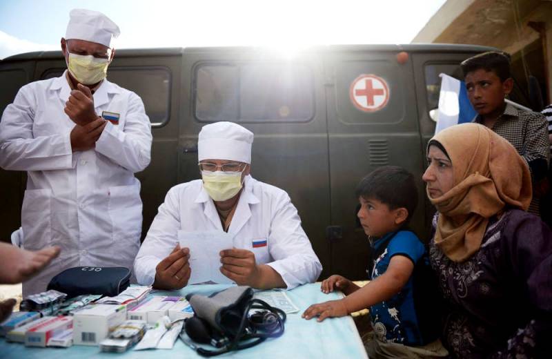 L'action humanitaire SOLEIL de la fédération de RUSSIE en Syrie