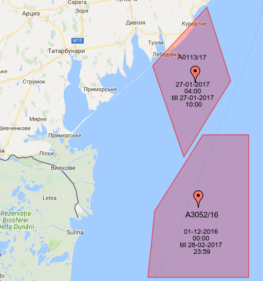 Ukraine intends to conduct a missile firing near the Crimea