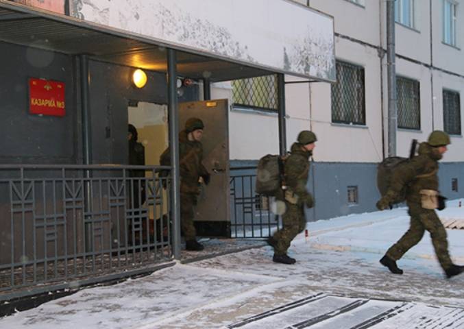 In the TSB held a large-scale review of divisions of anti-terror