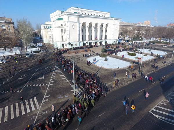 Farewell ceremony with the battalion commander Givi in Donetsk