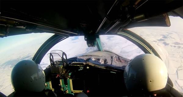 The su-34 worked strikes on targets in the Voronezh polygon