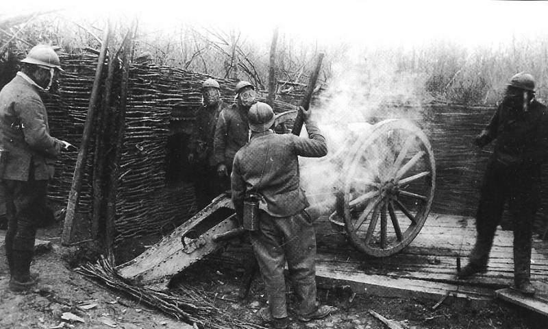 Chemical artillery shooting