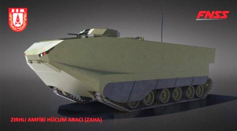 D ' tierkesch Arméi bëschofs nei BTR амфибийные