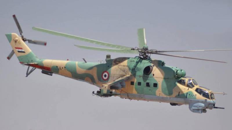 Бамбаванне з сірыйскага верталёта Мі-25