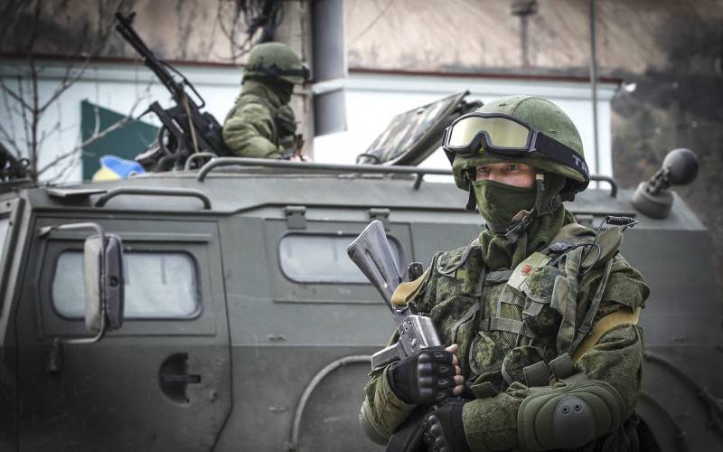 Den Vestlige opfattelse af den russiske special forces i Krim og Donbass