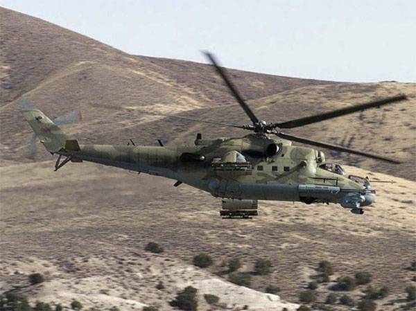 The teachings of the Russian pilots on mountain range 