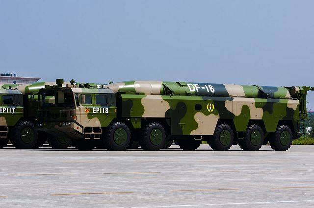 Kina pekte på Taiwan, DF-16