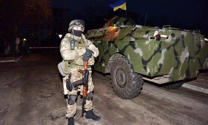 An der Géigend vu Kiew kontrolléierte Gebidder vum Donbass-Modus eingegeben WIEN