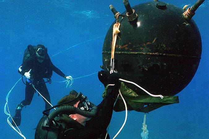 Estnische Marine werden in den Hoheitsgewässern противоминную Operation