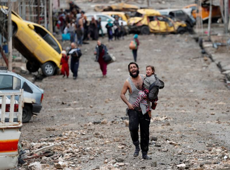 An der Géigend vun Mosul d ' Leichen vun Geleet Hingerichteten Fraen a Kanner