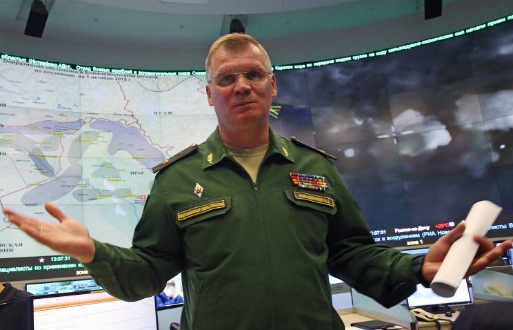 Försvarsdepartementet har tillbakavisat uppgifter om farorna av flygplan videokonferenser slår på Khan Sheyhun (Syrien)