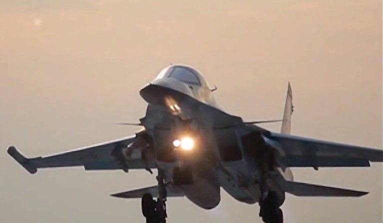 Su-34 har genomfört en bombning på marken i Voronezh-regionen