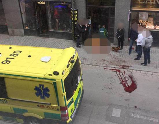 Terrorangrebet i Stockholm. En lastbil kørte ind i en flok mennesker,