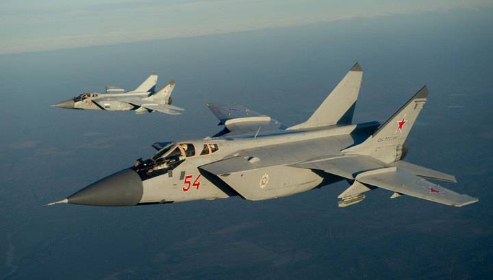MiG-31 begangen Flug mit auf Kamtschatka Region Primorje
