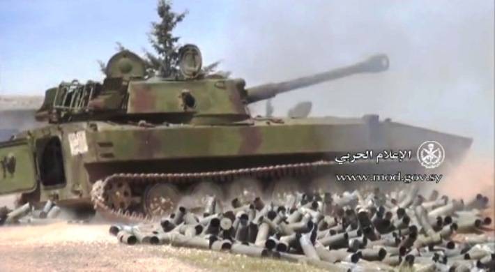 En Syrie, sont activement appliquées SAU 2С1 «Carnation»