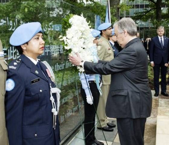 The UN has honoured the memory of peacekeepers killed in 2016