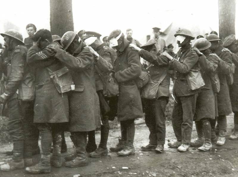 Mustard gas in battle