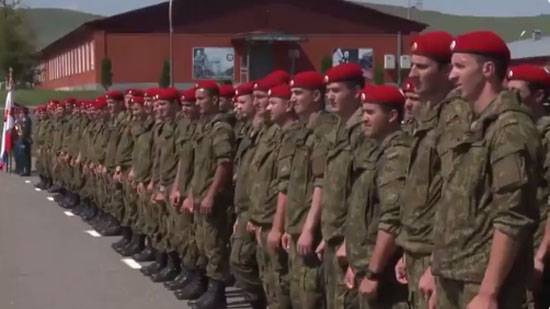 Le bataillon de la police militaire de retour de Syrie en Ingouchie