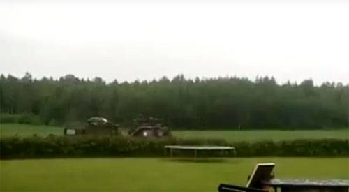 NATO troops in Latvia, practiced shooting a meter from the lawn of a private household