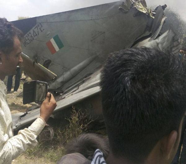 In India crashed MiG-23