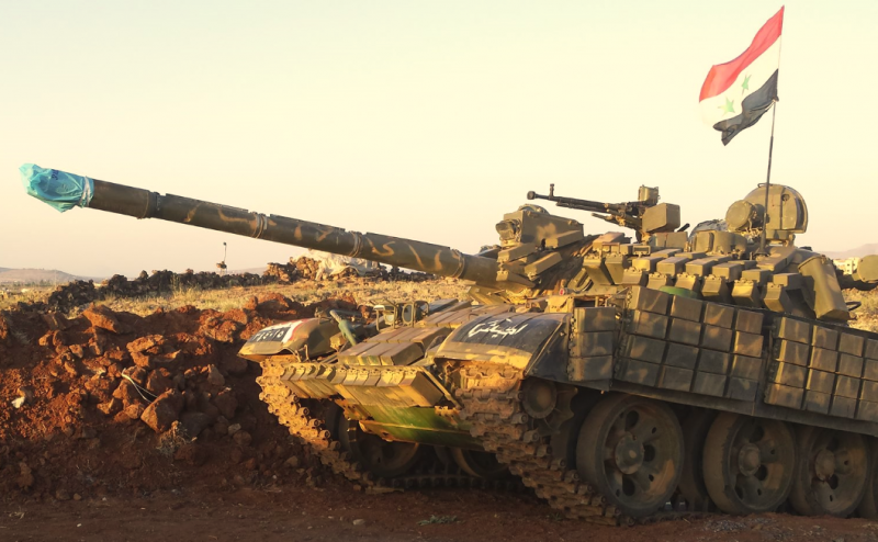 En Syrie, vu le T-55 avec un record de la portée de l'examen