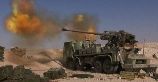 Wheeled tank destroyer in Syria
