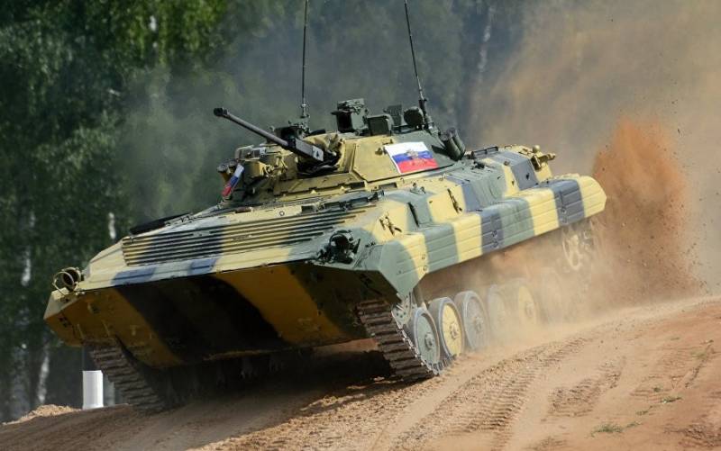 Russes de BMP-2 livrés en Chine pour participer au concours international «Souvorov le début»