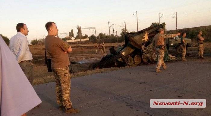Пад Мікалаевам падчас маршу выбухнула украінская САУ 