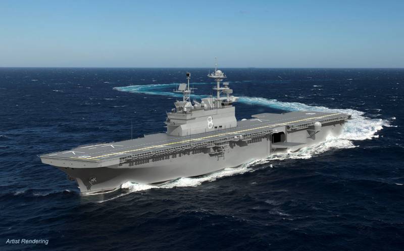 En estados unidos se celebró el bautismo de this LHA-7 Tripoli