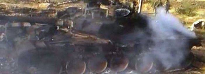 A Syrien abgeschossen T-90A, déi virdrun erfaasst d ' Regierungstruppen