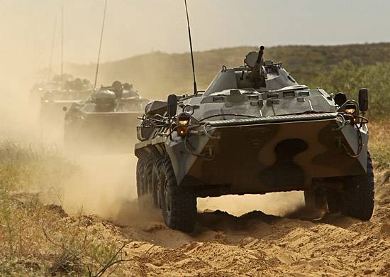 I Abkhasien den russiske militære personale afholdt bataljon taktiske øvelser