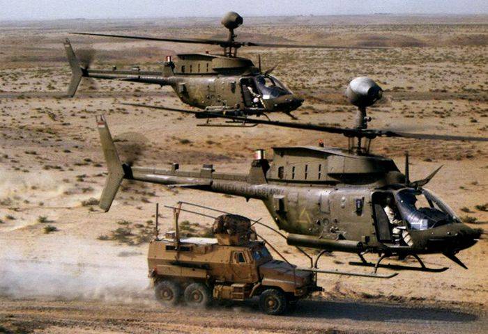 Den AMERIKANSKE hær skylden for den 30-årige rekognoscering helikopter OH-58D Kiowa Warrior