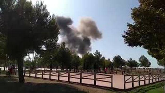 Spain crashed fighter jet Eurofighter