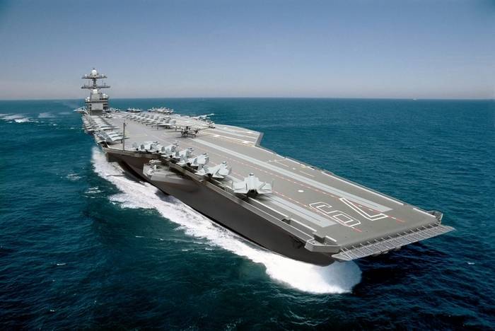 El nuevo portaaviones de estados unidos está dispuesto a medias