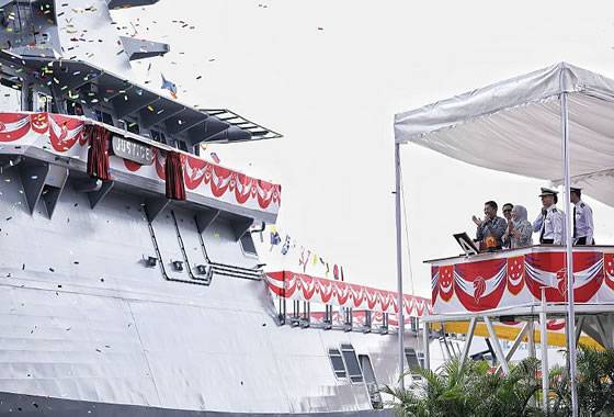 The Navy of Singapore has received another patrol ship LMV