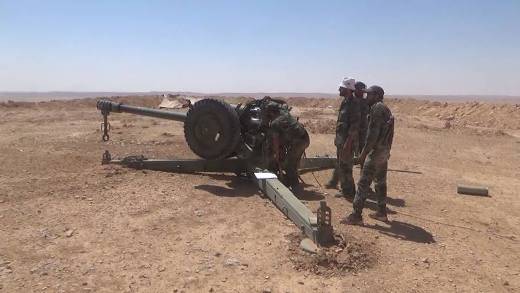 Soviet guns D-30, continue to properly serve the Syrian army