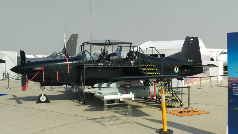 Armed forces Dubai presents turboprop combat aircraft-250
