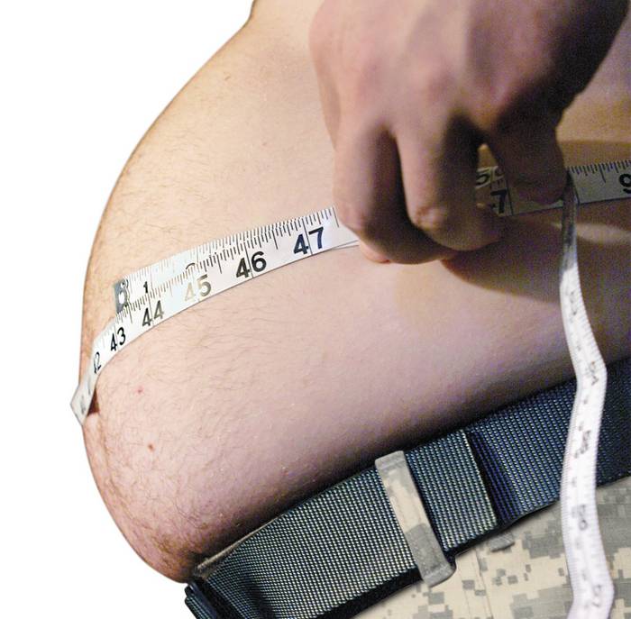 Source: Ministry of defence put out of service military with obesity