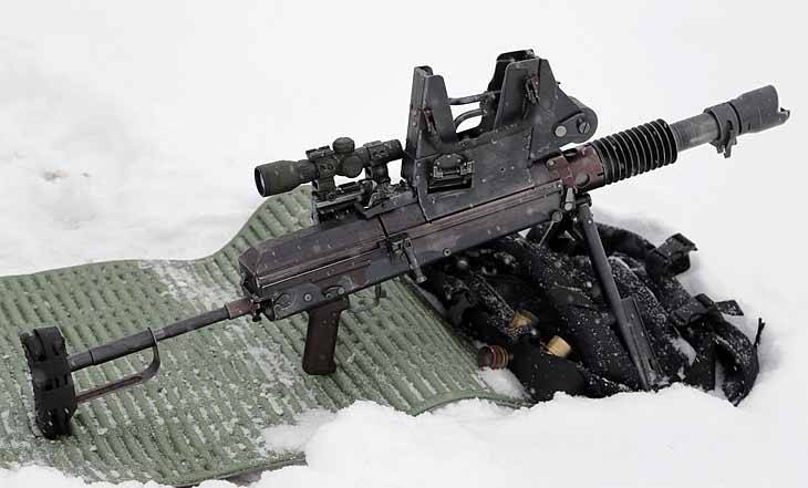 Manual automatic grenade Baryshev. The grenade launcher recoil