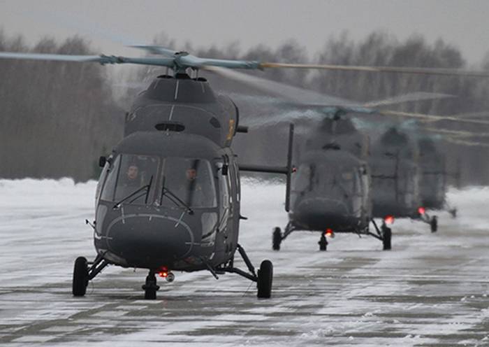 Op Saratower wëssenschaftlechen Luftwaffenstützpunkt krut d ' Partei neie Helikopter Ansat-U