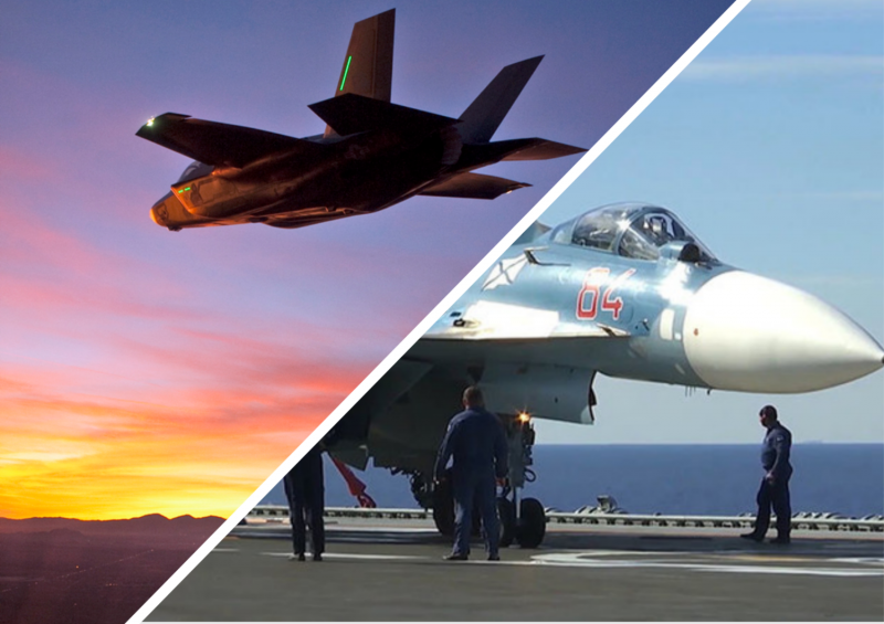 Forbereder seg til kamp med F-35B og F/A-18E. 