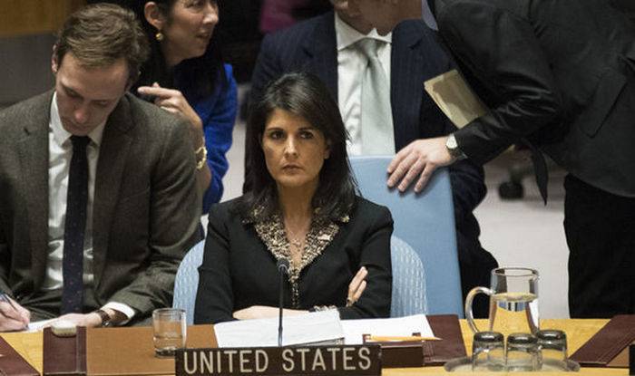 Postpred de estados unidos ante las naciones unidas, haley ha prometido proteger inexistente país Биномо