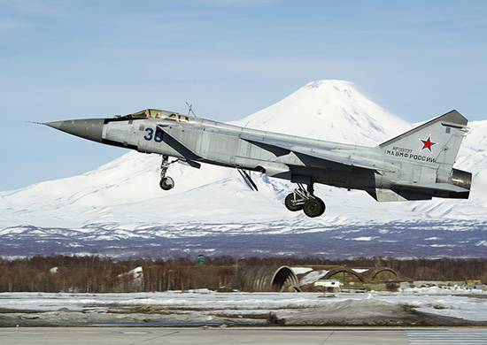 The MiG-31 intercepted a cruise missile over Kamchatka