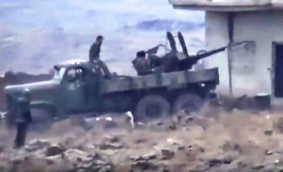 I Syrien synskadade ZIL-157К med två 23-mm-kanonen