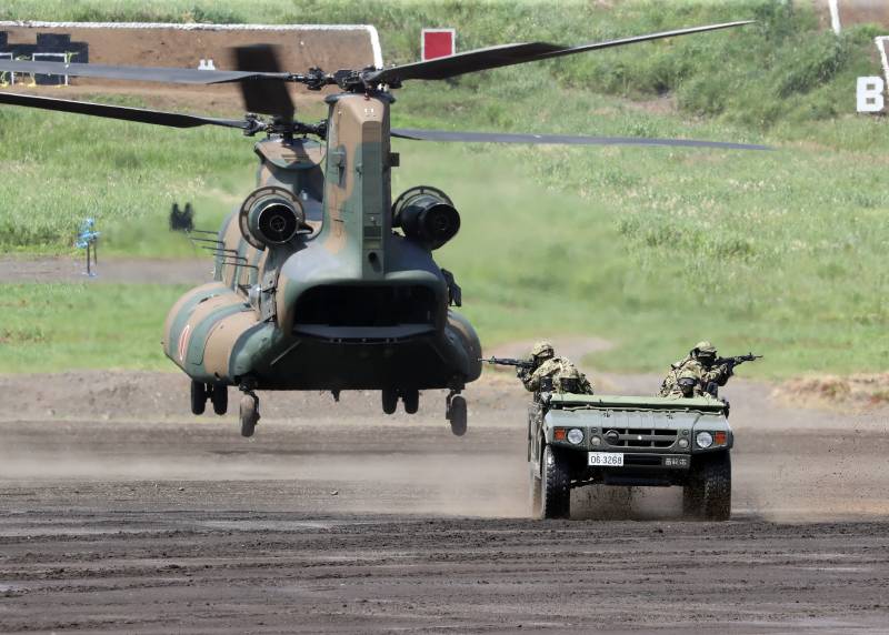 I Japan med tanke på flera scenarier i händelse av krig på den koreanska Halvön