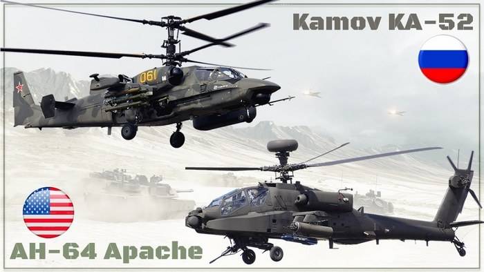 I USA, sammenlignet kamphelikoptere 
