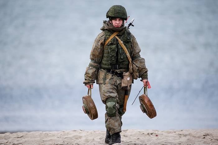 Sappers of the Baltic fleet conducted an exercise to 