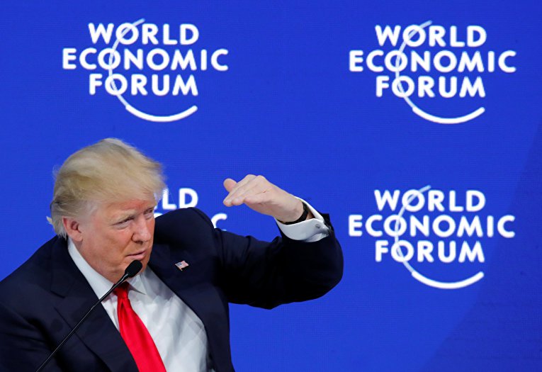 Første indtryk fra den tale, som Donald trump i Davos